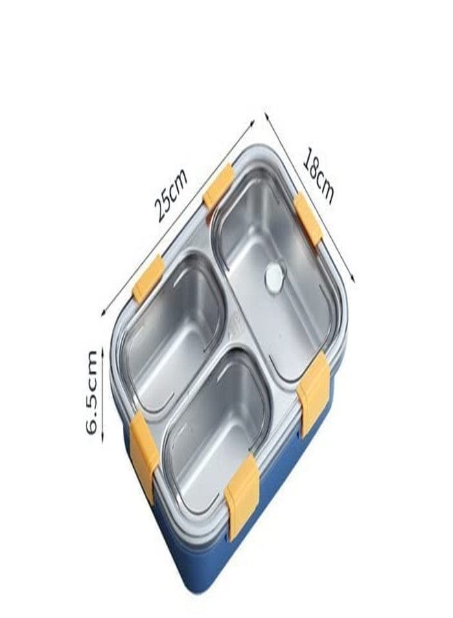V-Cap علبة غداء V-Cap للأطفال - علبة غداء معزولة بثلاثة أقسام، مصنوعة من الفولاذ المقاوم للصدأ، مناسبة للأولاد والبنات، وللرجال في المدرسة والمكتب، سعة 750 مل (علبة غداء بثلاثة أقسام) - Image 3